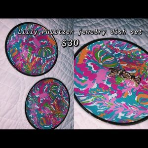 Lilly printed ceramic Jewelry Dish